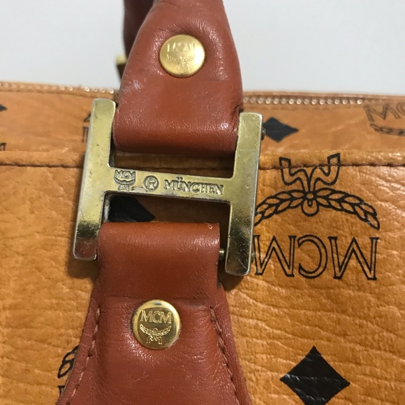 MCM Cognac boston bag🌹 - Picture 6 of 15